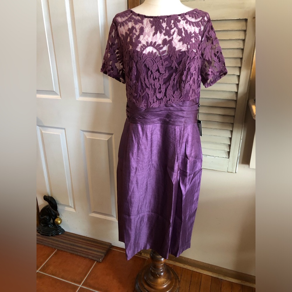 Elegant Purple Lace Dress